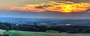 západ Slunce nad Košicemi a Planou nad Lunicí