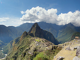 Machu Picchu z jihozápadních teras